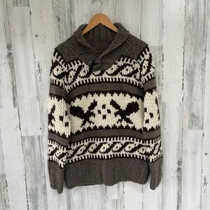 American Eagle Outfitters Size Medium Men’s Shawl Neck Chunky Wool Blend Sweater